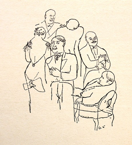 Illustration - From 1934th to 1935th exhibited with a group of drawings under the pseudonym of Branko Kristijanovic from the exhibition of the artistic group Earth.
